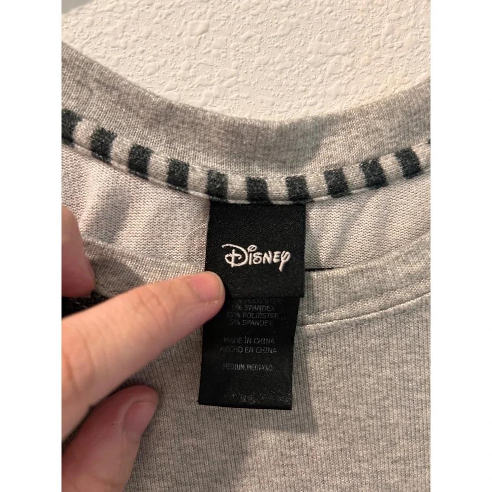 Disney Mickey Mouse Grey Crewneck Pullover Women's Medium Drawstring - Picture 5 of 6